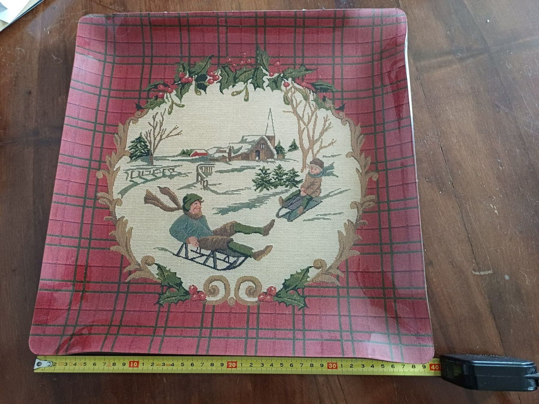 Piatti di portata: Winterliche Servierplatte, Dekoplatte, 40x40 cm – Usato da Zürich venduto da carolina71