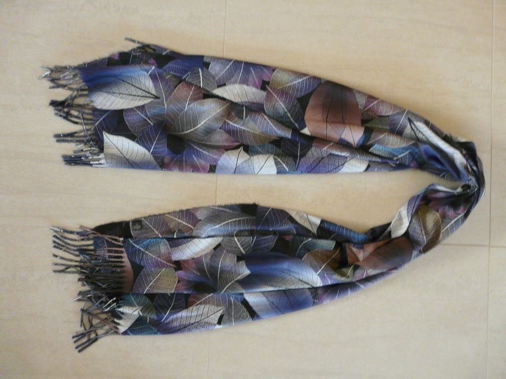 Foulard écharpe Multicolore Fleuri - Polyester, Neuf Sans étiquette