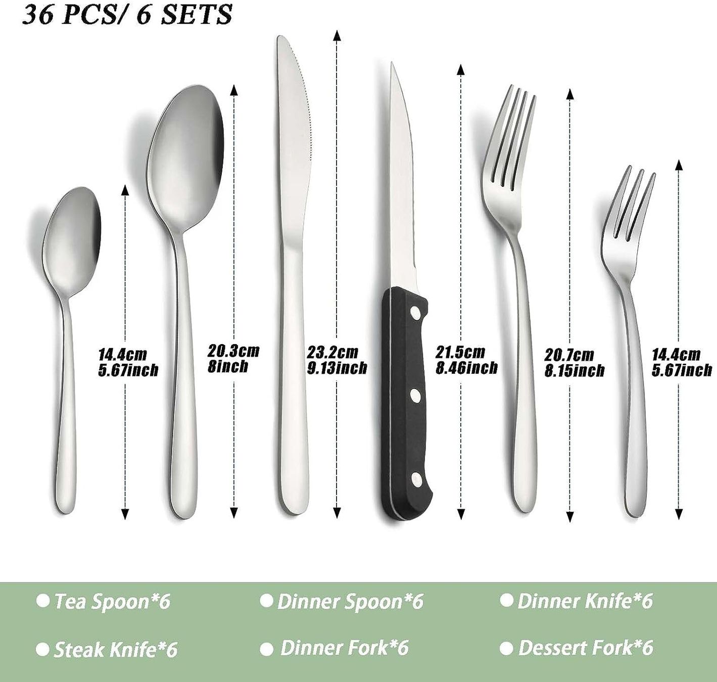 Set di posate: Besteckset mit Steakmesser, 36 teilig – Nuovo e nell'imballaggio originale da Nuglar venduto da SaleRitter 5