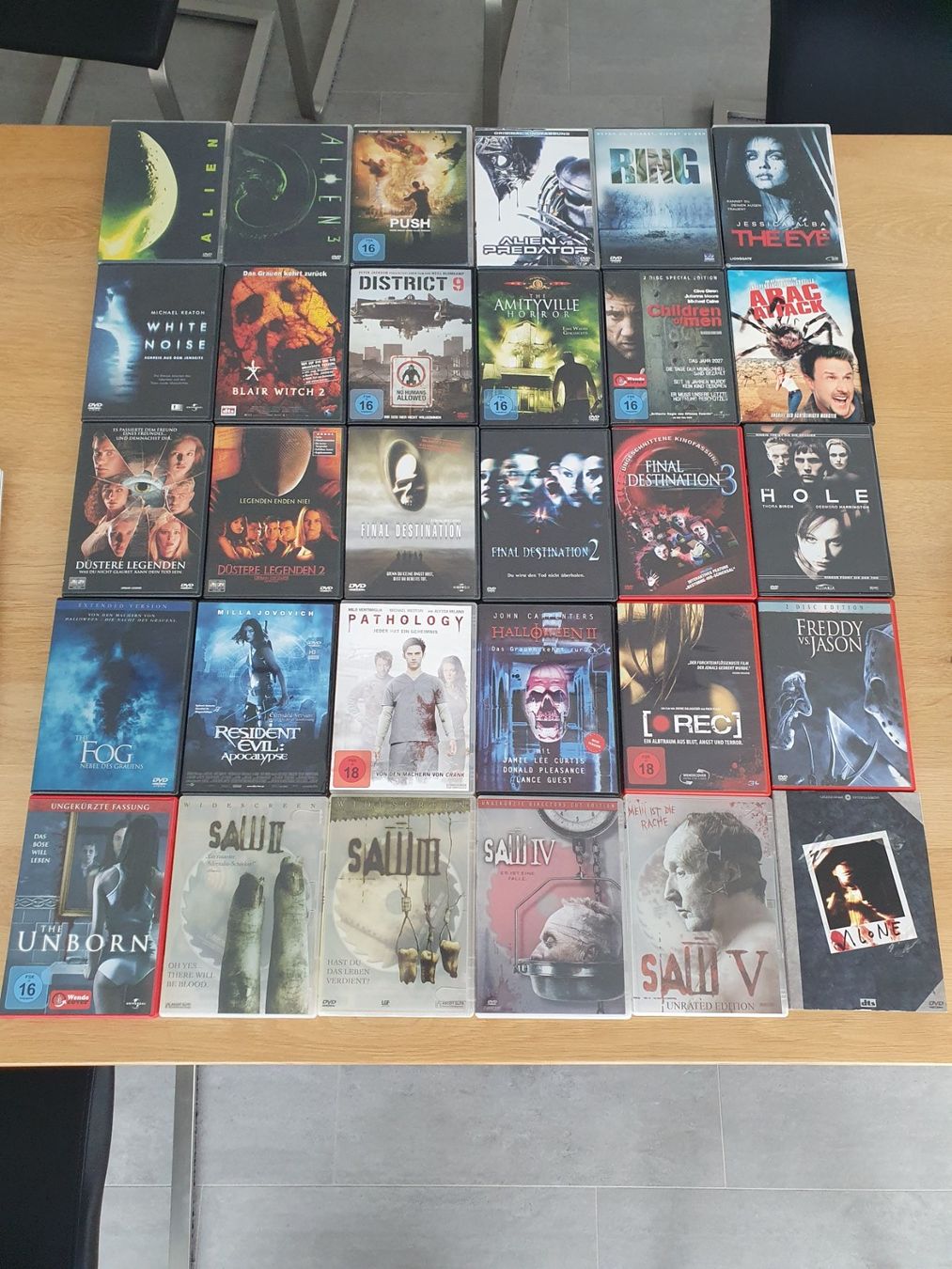 Alle DVDs: 30 Horror DVD SAW, Final Destination, Alien, Ring, Alone – Gebraucht aus Stetten SH von