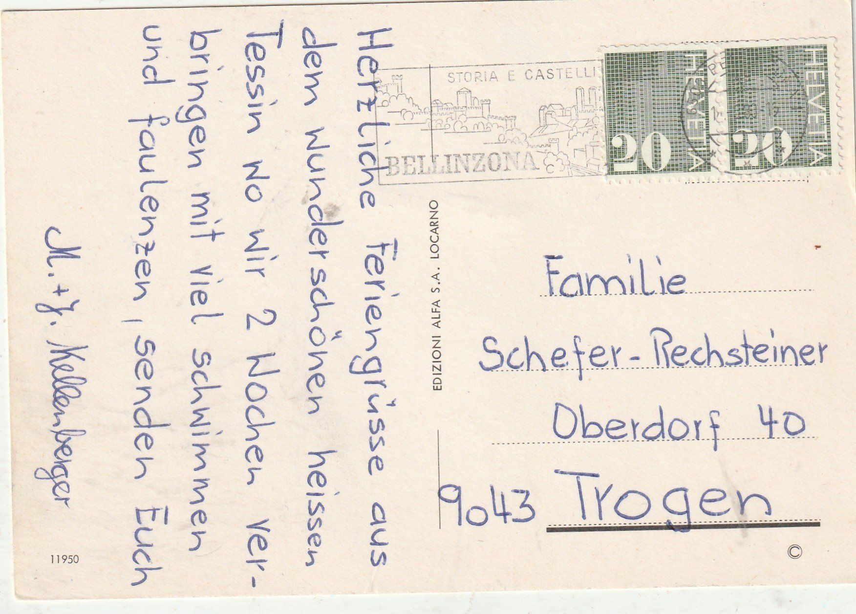 Cartes postales: Tessin Flugaufnahme – D'occasion à Lumbrein par made02 1