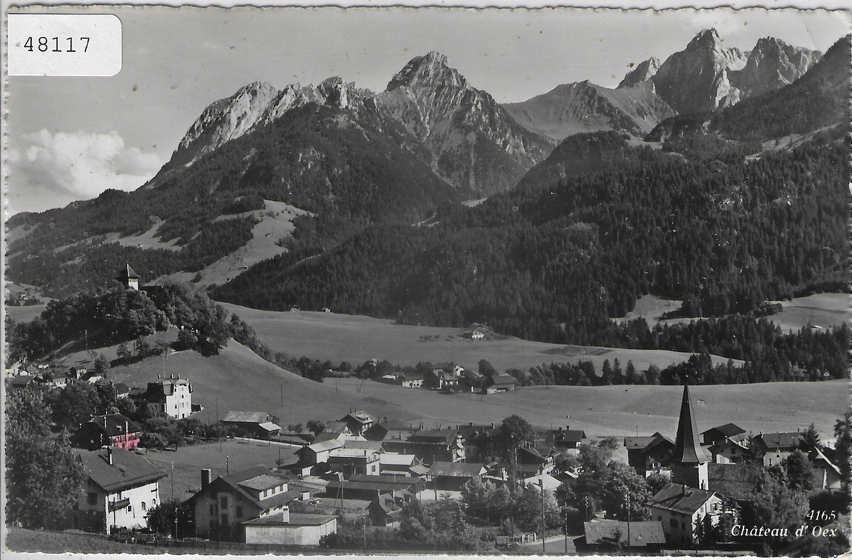 Cartoline postali: Chateau d'Oex -Vue generale – Usato da Ettingen venduto da Kartenplanet