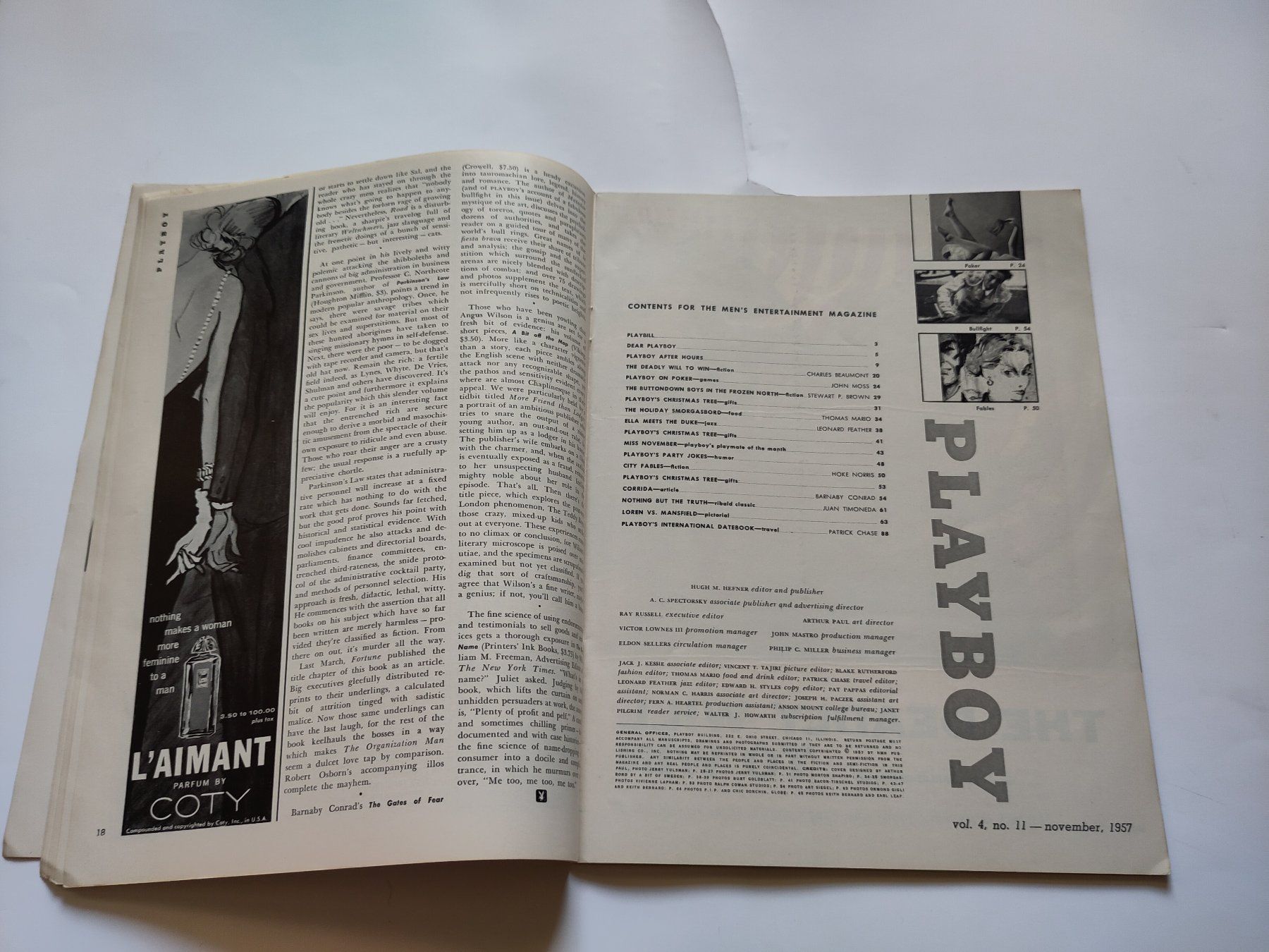 Revues & Magazines: Playboy Magazin November 1957 – D'occasion à Schaffhausen par RolfMeister 2