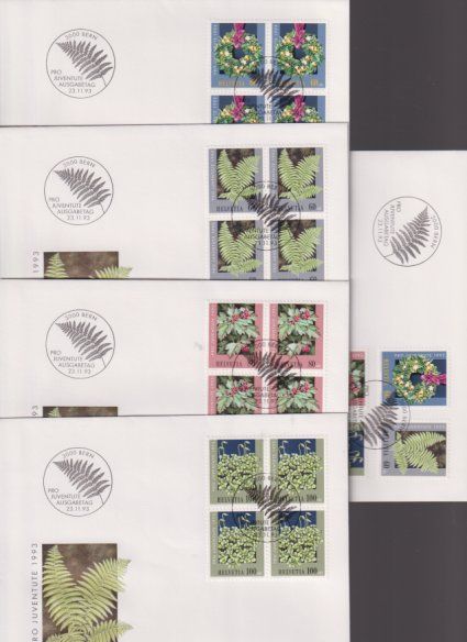 Tutti i francobolli: PJ. FDC-Serie 1993. Einzelmarken & Vierer-Blocks. – Nuovo (secondo la descrizione) da Koblenz venduto da Boerse6