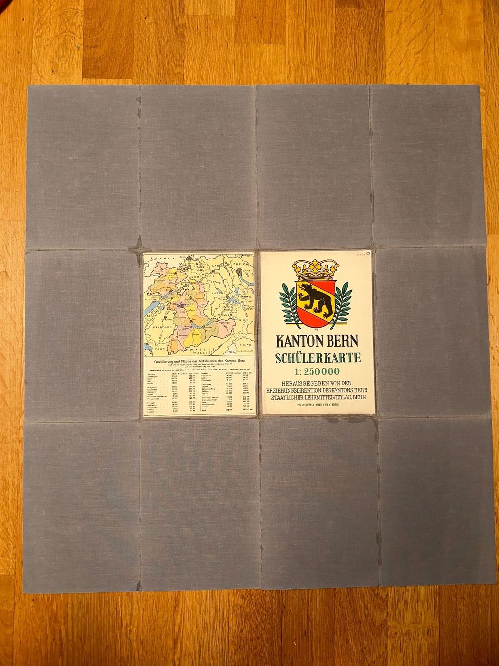 Landkarten & Atlanten: Schülerkarte des Kantons Bern 1949 – Gebraucht aus Zürich von allp 2