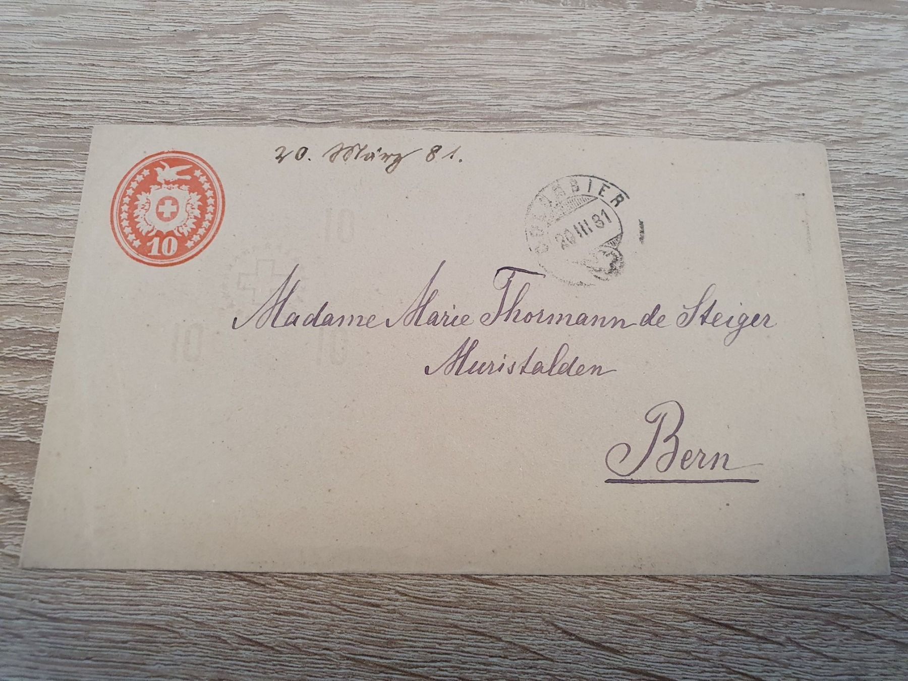 Tutti i francobolli: 10rp Tübli - Bern – Usato da Balgach venduto da SIMEON27