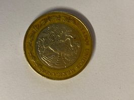 Pièce Mexique 10 pesos 1998 calendrier Aztèque rare