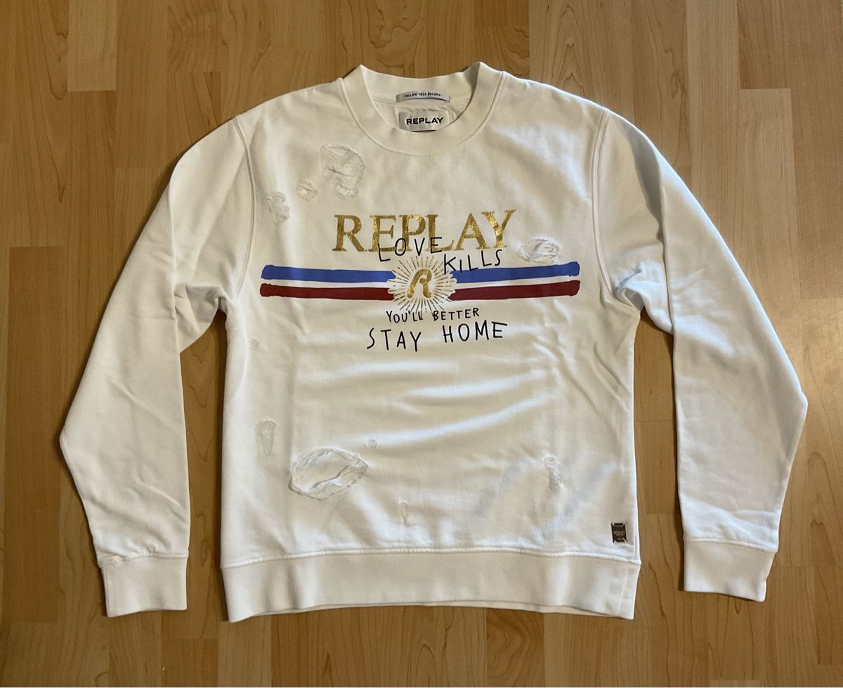 Replay Pullover & Sweatshirts: Weisser Pullover Replay – Gebraucht aus Frick von skiblitz