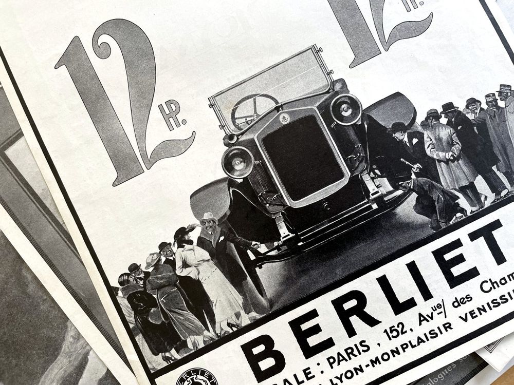 Berliet Cars - 4 Alte Werbungen/Publicités 1922/24 | Kaufen auf Ricardo