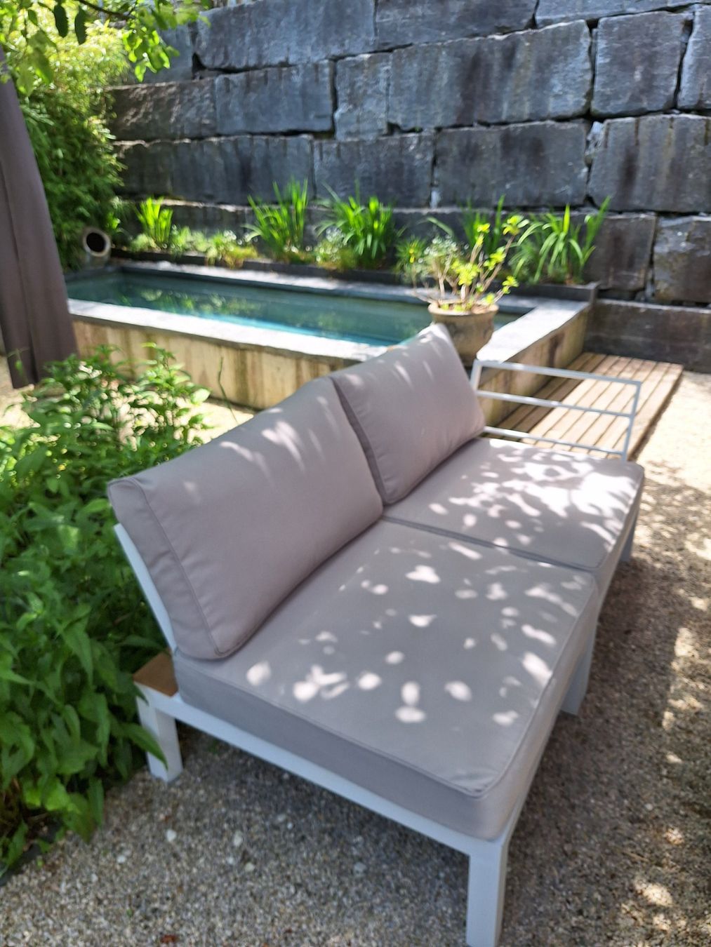 Divani: Outdoor Couch / Sitzgruppe mit 3 Modulen inkl. Stoffkissen – Usato da Küssnacht am Rigi venduto da mobili2u 1