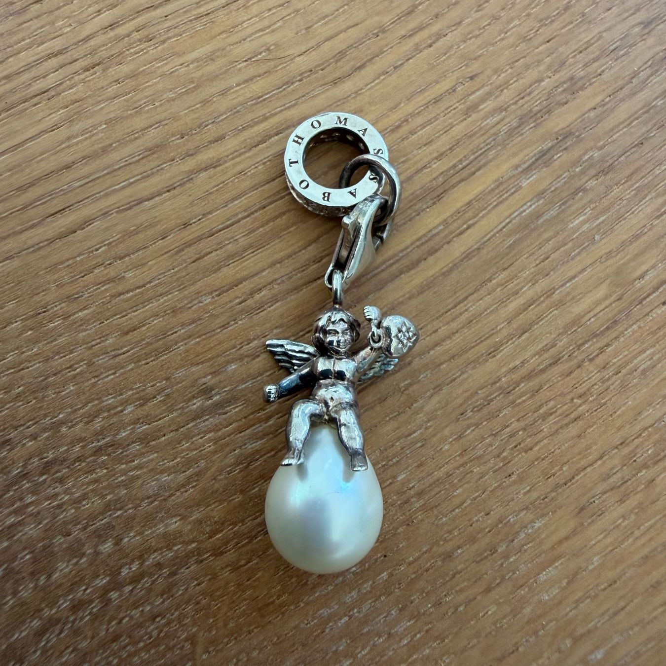 Thomas Sabo Ciondoli: Thomas Sabo Charm Engel Perle Silber guter Zustand – Usato da Walde AG venduto da Flumsi66