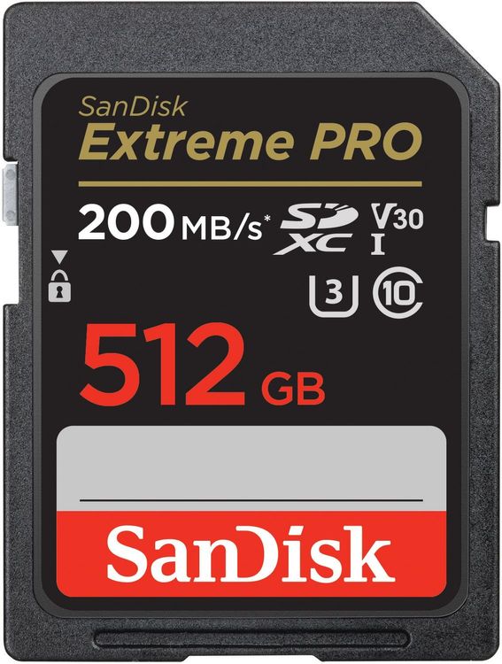 SanDisk Extreme Pro 200MB/s SDXC 512GB (Neu und originalverpackt) in ...