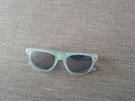 Sonnenbrille türkis-hellblauer Rahmen Gläser verspiegelt 