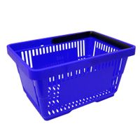 10x Einkaufskörbe 21 L blau Kunststoff