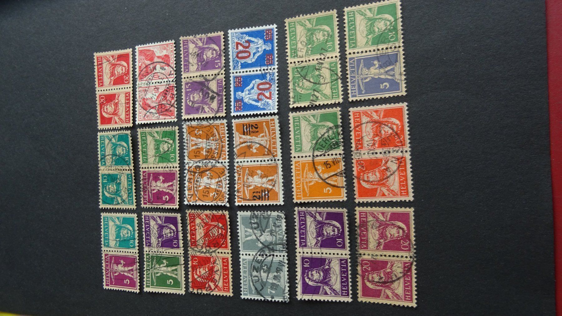 Alle Briefmarken: LOT KEHRDRUCKE; 18 STÜCK; GESTEMPELT – Gebraucht aus Eschenbach SG von eDaisy 1