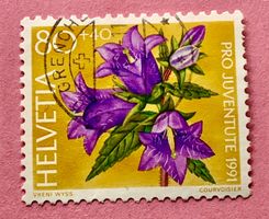 Nr.J 321 Glockenblume Pro Juventute GESTEMPELT 1991   