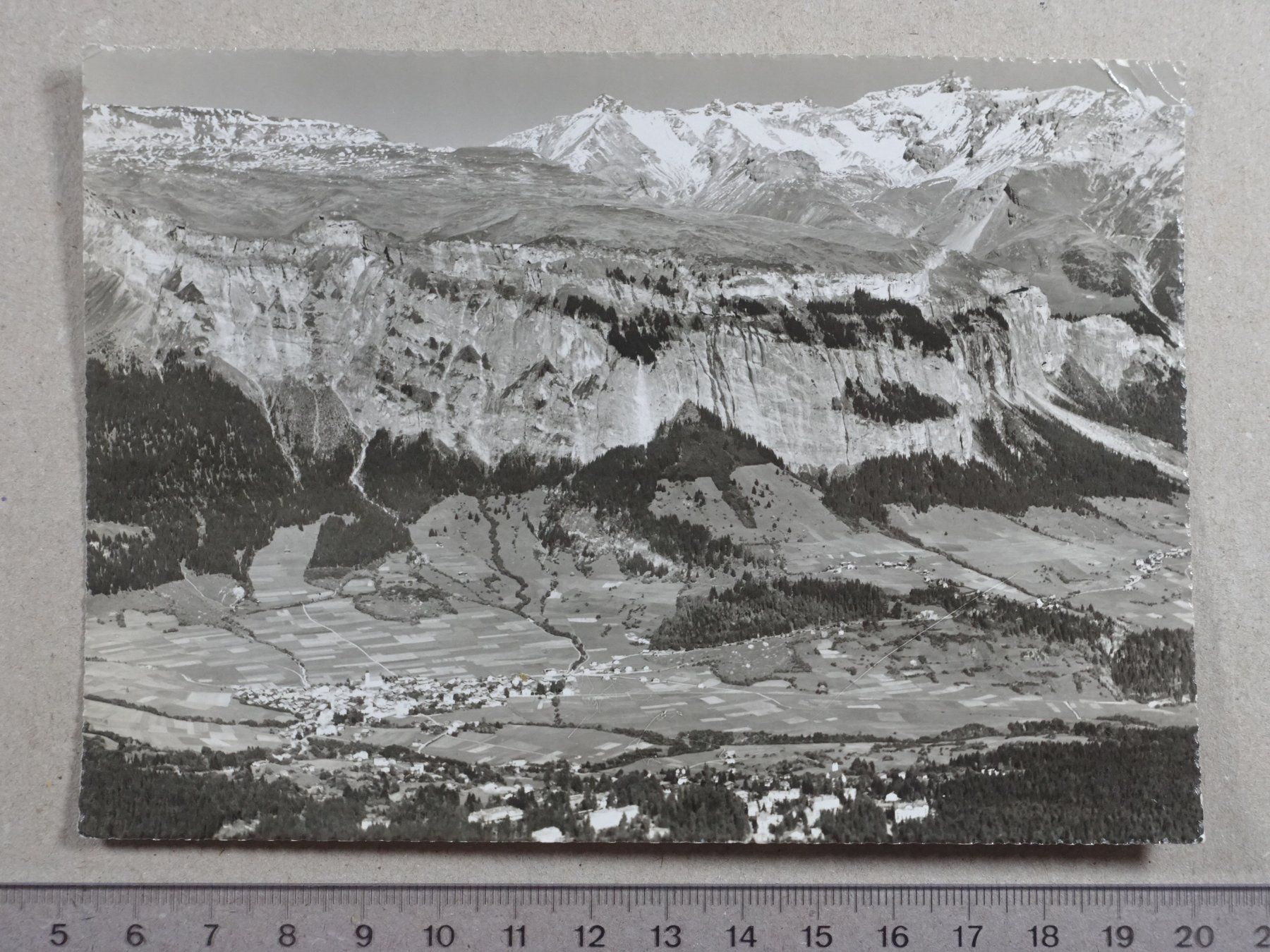 Cartoline postali: Flims, Flugaufnahme, 1955 – Usato da Lenzburg venduto da fh1