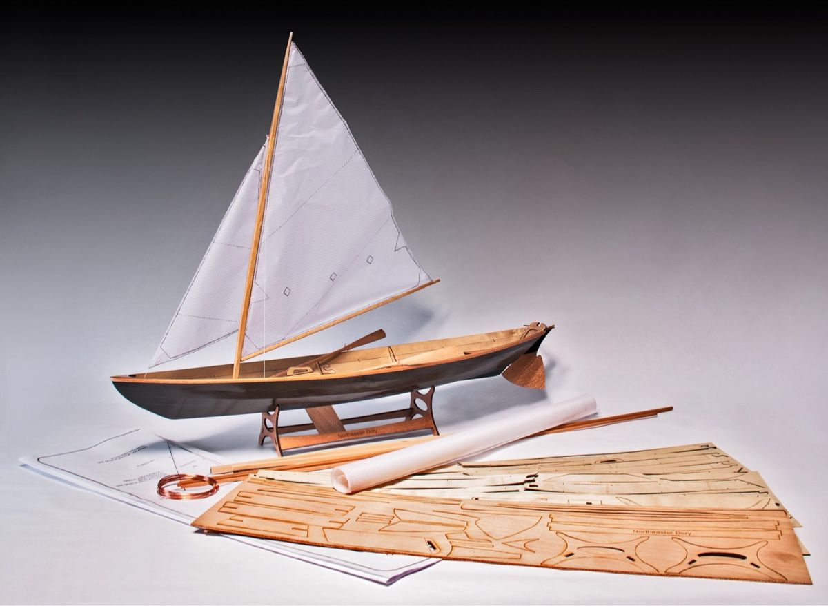 Kit di modellismo & Modellini statici: Northeaster Dory Scale Model Kit – Nuovo e nell'imballaggio originale da Fontainemelon venduto da jcharpilloz8