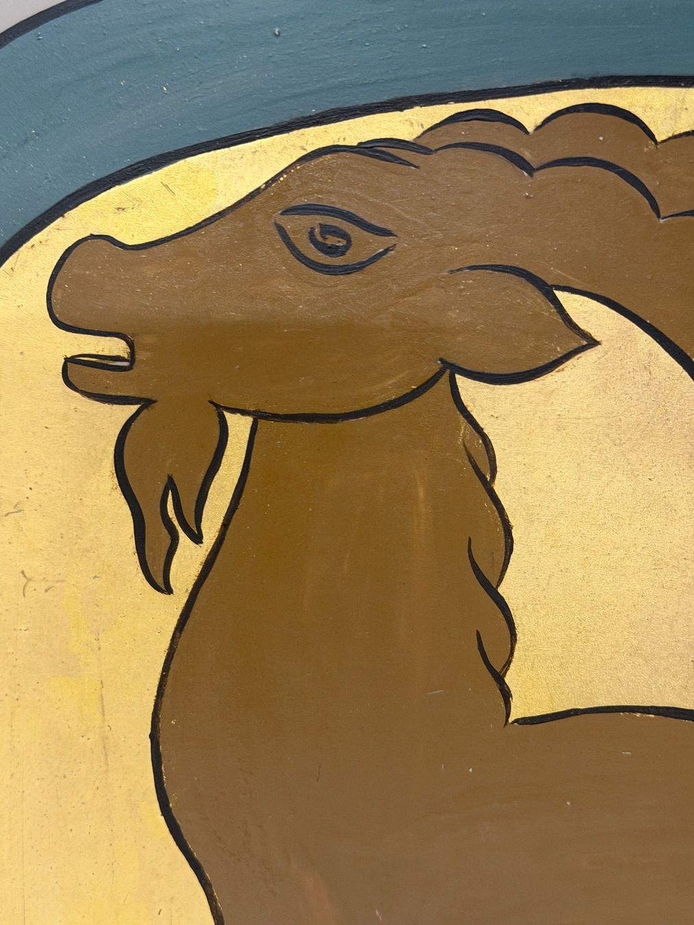 Gemälde: Vintage Schweizer Sternzeichens Steinbock - Glarus Wappen – Gebraucht aus Basel von PAUL_ART 7