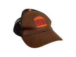 Gesticktes Burger King Original Staff Mesh Cap Braun-Orange