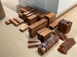Bauklötze Holz massiv (aus 70er Jahren)