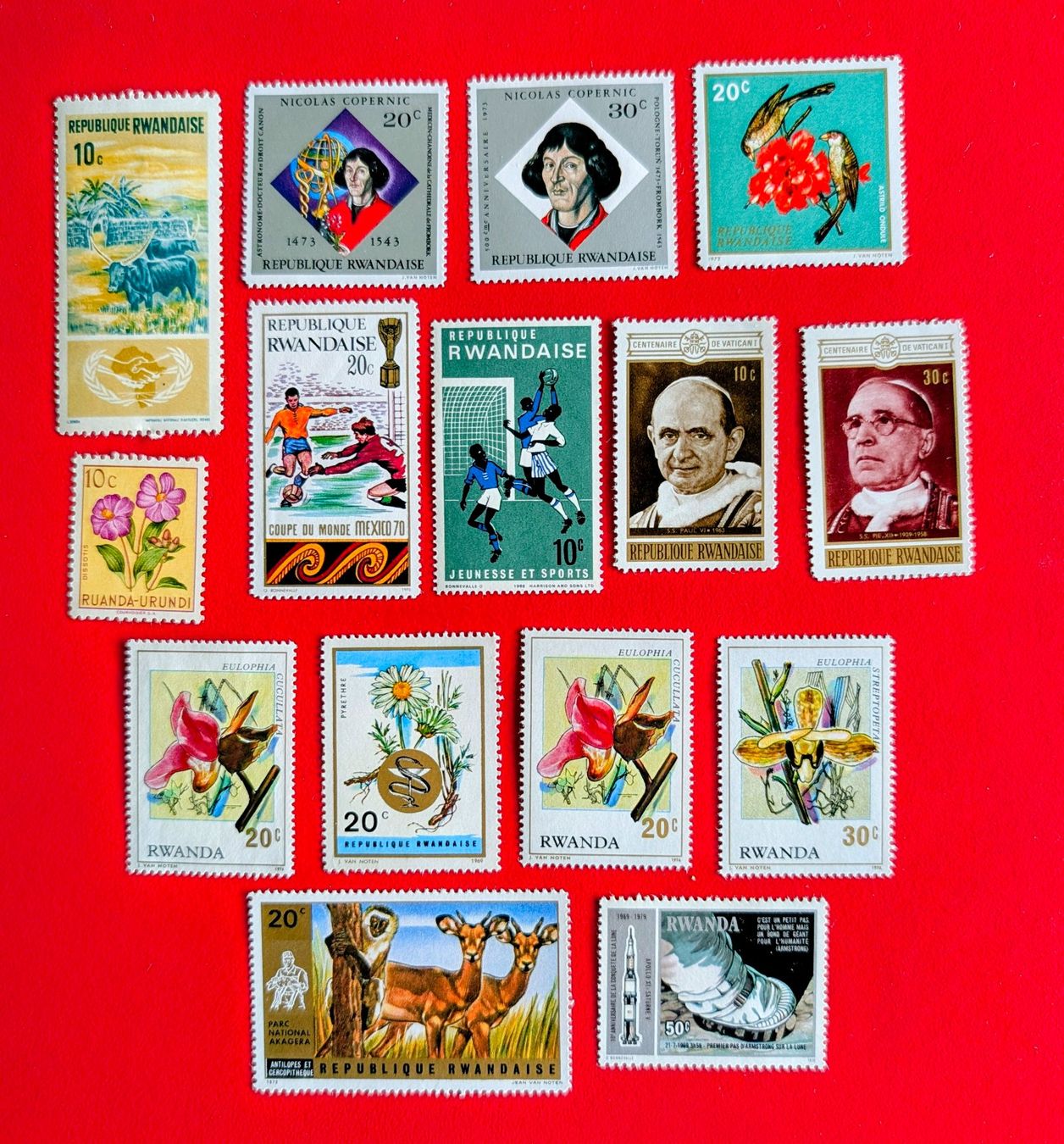 Alle Briefmarken: RUANDA RWANDA AFRIKA KLEINE SAMMLUNG ** POSTFRISCH – Neu (gemäss Beschreibung) aus Düdingen von Quartierstrasse