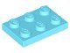 Lego Giocattoli: Lego Medium Azure Plate 2 x 3 24 Stück – Nuovo (secondo la descrizione) da Weingarten-Kalthäusern venduto da McGmavlo