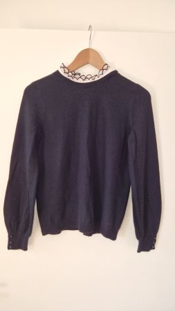 Pull Sezane S (laine mérinos) avec col amovible