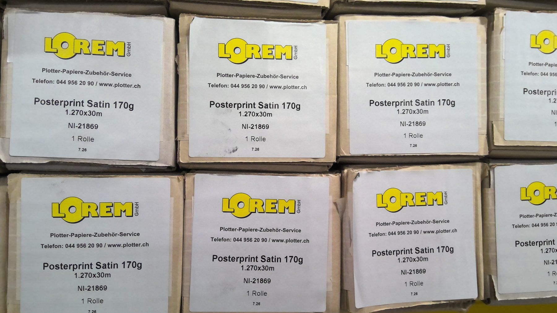 Carta: Posterprint Satin 170g 1270 x 30m Plotterpapier – Nuovo (secondo la descrizione) da Fehraltorf venduto da loremgmbh