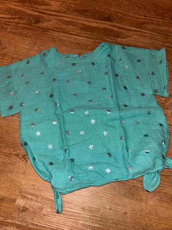 Musselinbluse handmade 110/116 - *NEU*