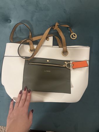 L.Credi Munich shopper Handtasche Damen weiss neuwertig