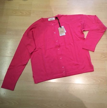 Gran Sasso LA Fein Strick Jacke glatt re Bio BW pink Gr 40