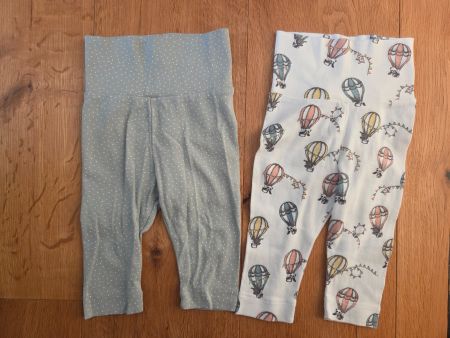 2 Paar Leggins Gr. 62, Newborn, Punkte, Ballon,.Mädchen