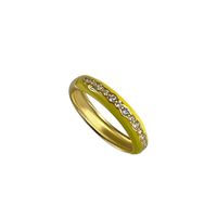 925 Silber Ring Slim gelb Gr. 52