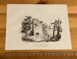 Gesslerburg in Küssnacht: Stich 1838