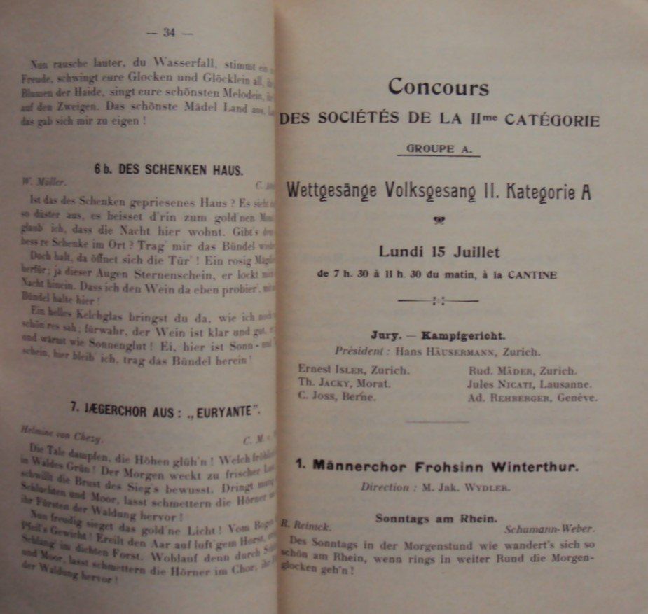 Libri: Sängerfest Neuchâtel 1912 Programmheft mit 128 S. – Usato da Bern venduto da Mattthias 3