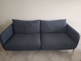 3er Sofa in blau