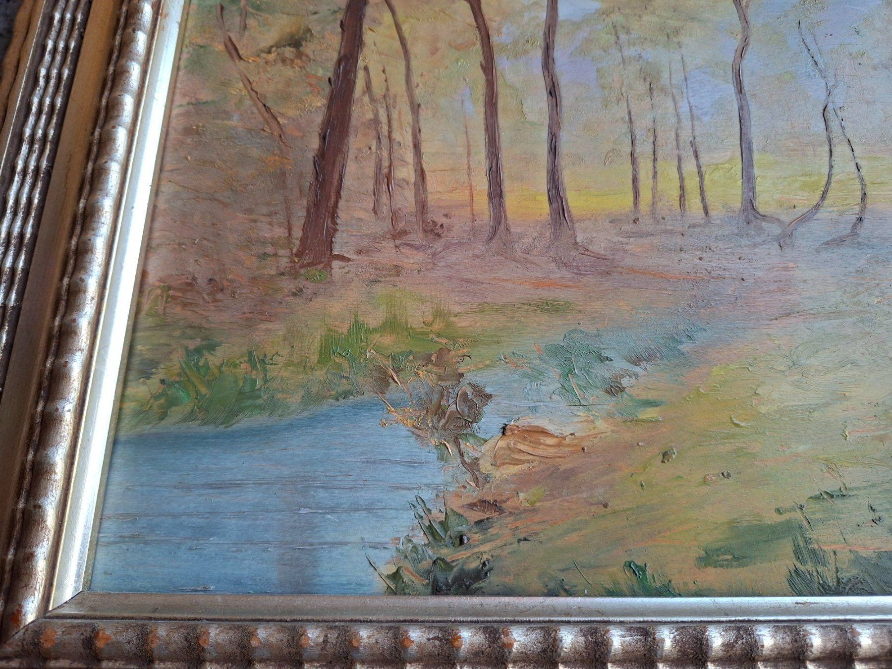 Dipinti: Antikes Ölgemälde Waldlandschaft Italien T. Bartolini – Usato da Steffisburg venduto da ZeitReise_ 4