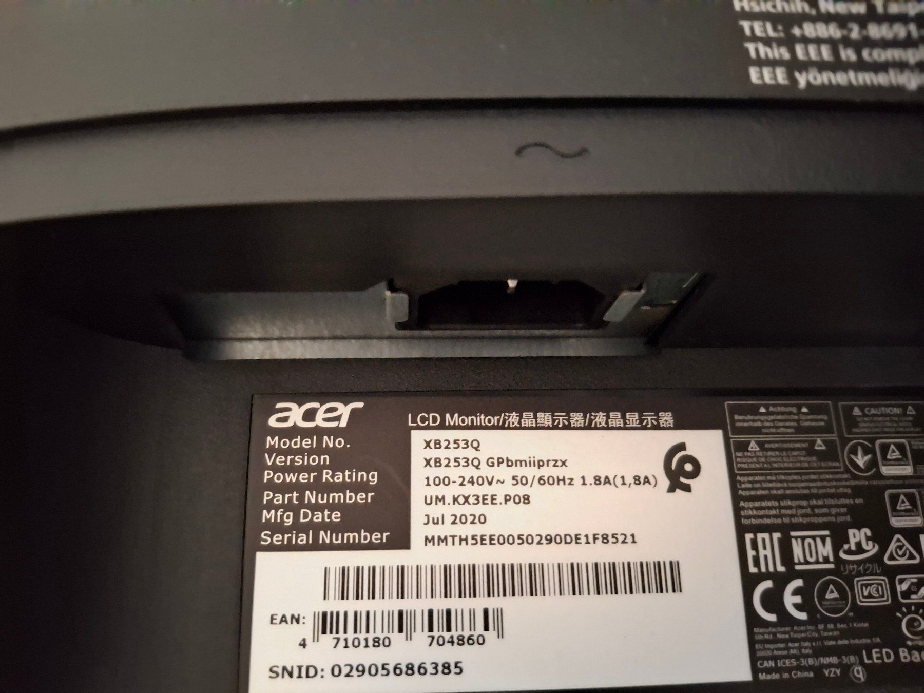 Acer Monitor: ACER-Predator Gaming-Bildschirm – Usato da Münchwilen TG venduto da levendeur 4
