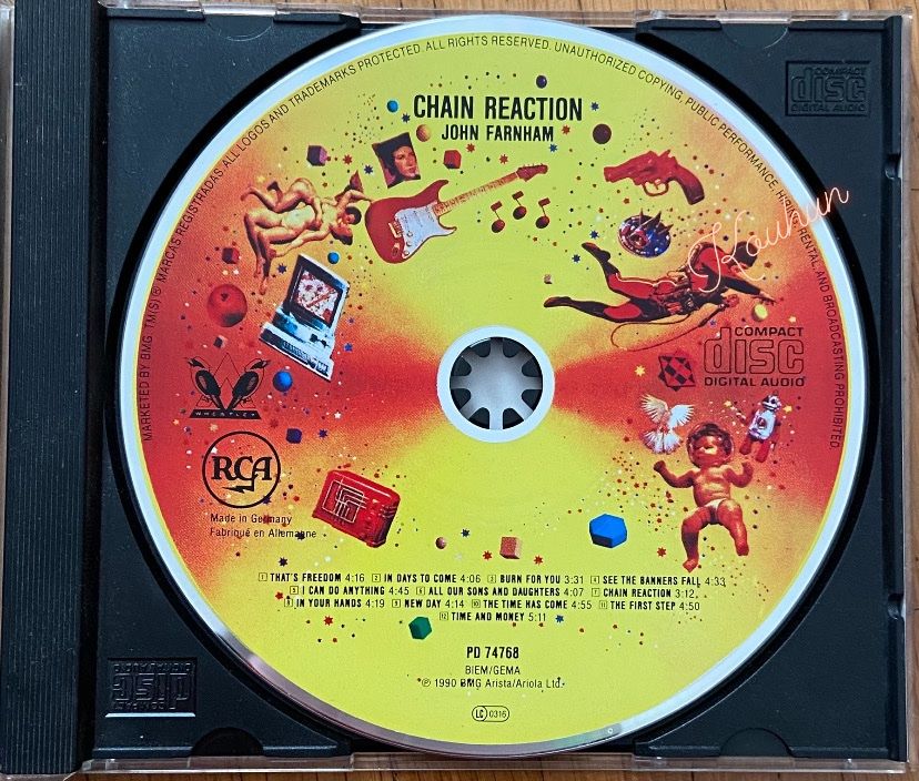 CD: JOHN FARNHAM CD CHAIN REACTION • picture CD – Usato da Luzern venduto da Lycka 2