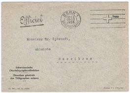rares Franco Couvert der Schweizerischen Oberpostdirektion