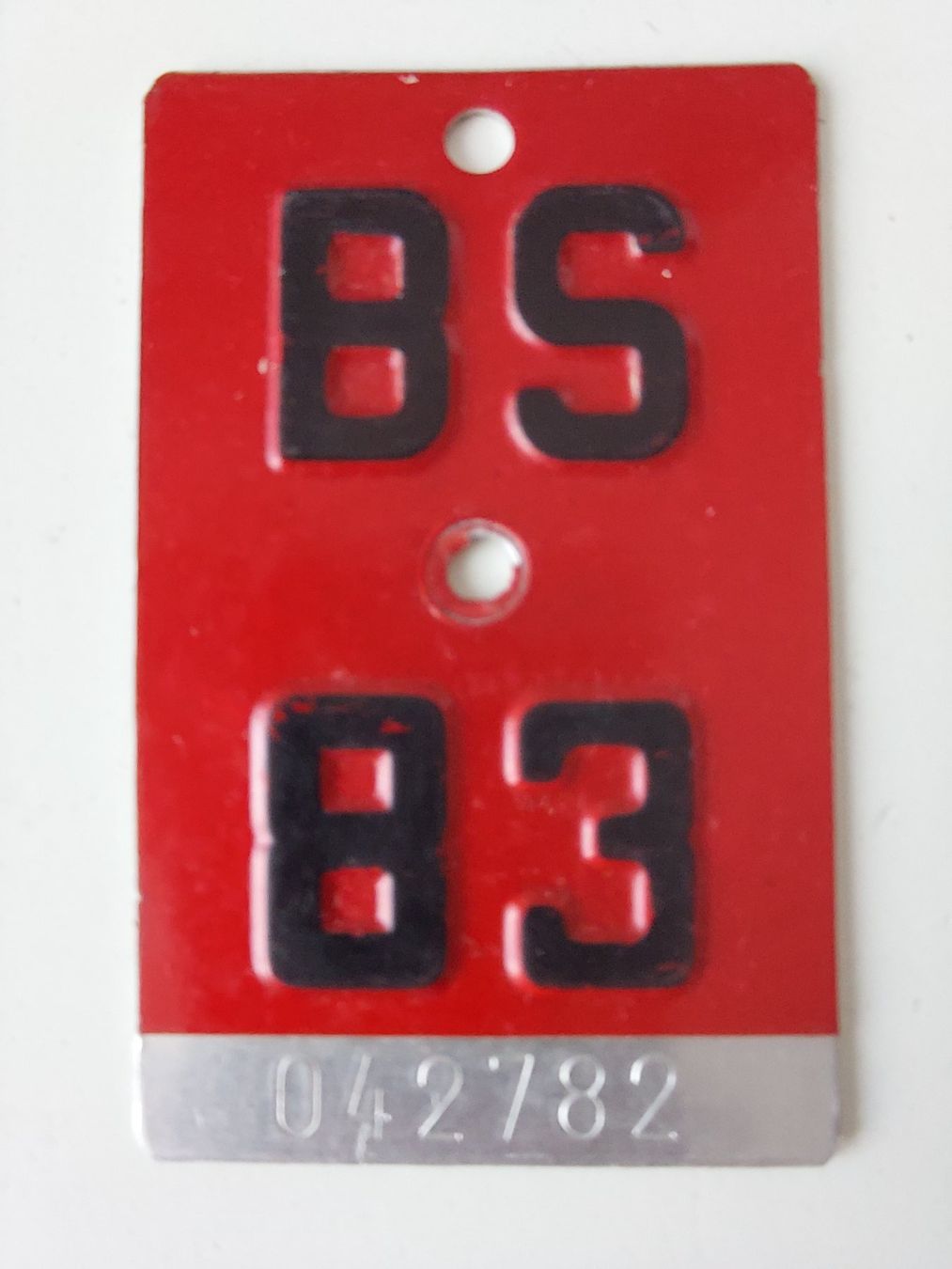 Sachs Insegne: Velonummer BS 83 plaque velo – Usato da Schenkon venduto da Uhu007