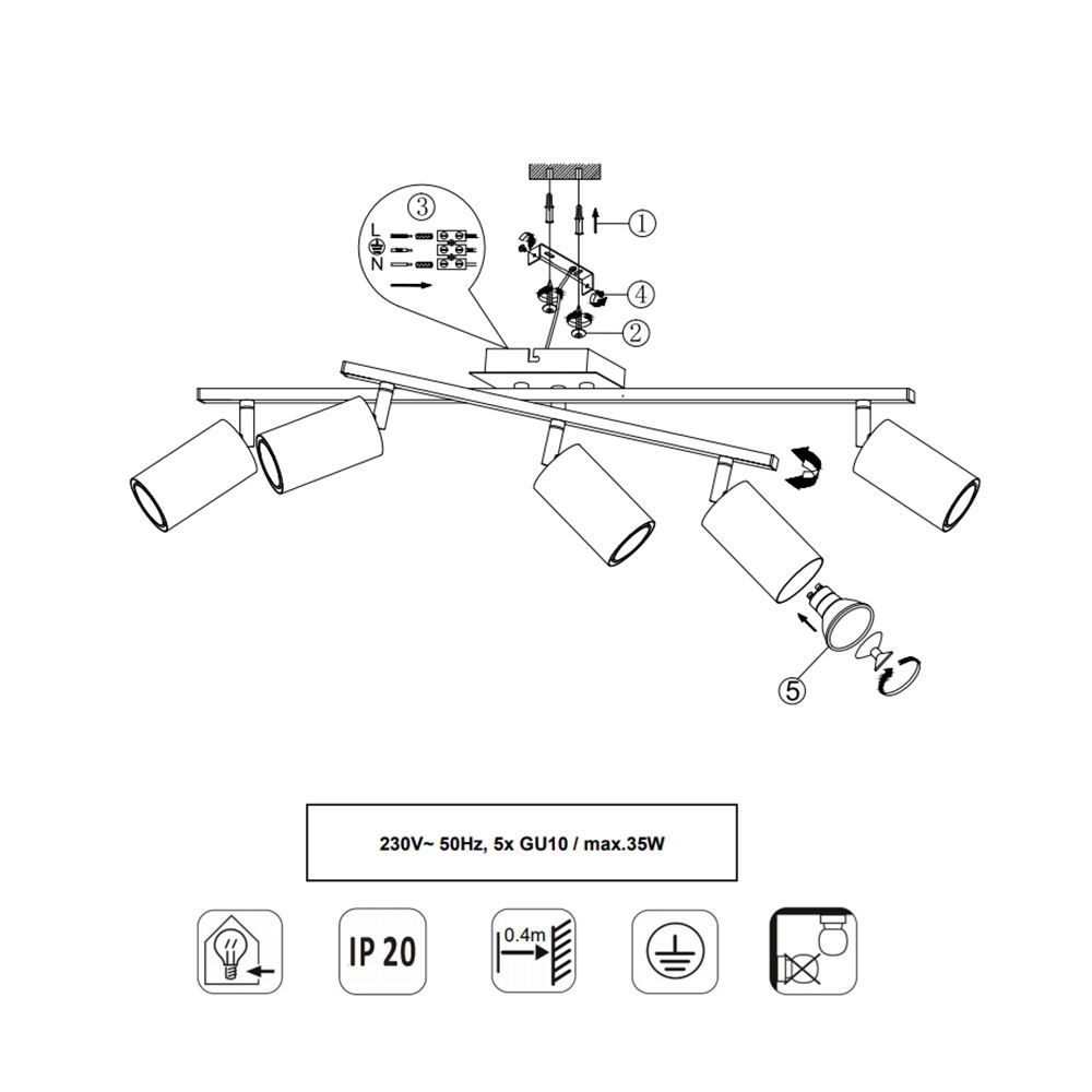 Lampadari & plafoniere: Deckenleuchte, Weiss, 77 cm x 57 cm – Nuovo (secondo la descrizione) da Kreuzlingen venduto da Smart-Light 3