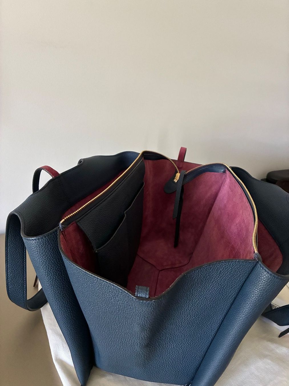 Celine Borse da donna: Celine Tasche Trifold Leder Dunkelblau – Usato da Meilen venduto da coc_q29b 3