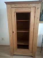 Vitrine Kiefer Massiv Holz antik, 3 Regalböden