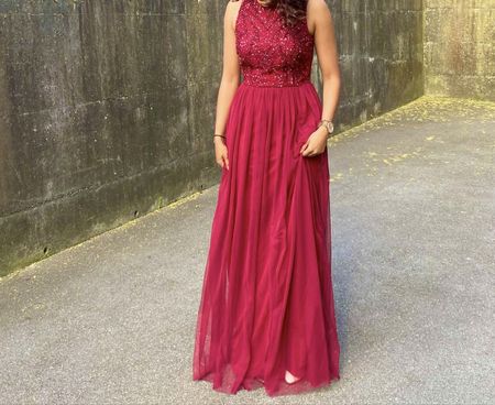 Bordeaux Abendkleid, Gr. S, festlich, neuwertig, Top!