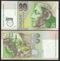Slowakei 20 Korun UNC 2000 Commemorative Bimillenium