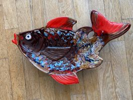 Schale Fischschale  VALLAURIS Keramik Kunstkeramik 60er