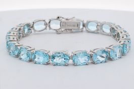 Armband 925 Silber mit blauen Steinen //i633