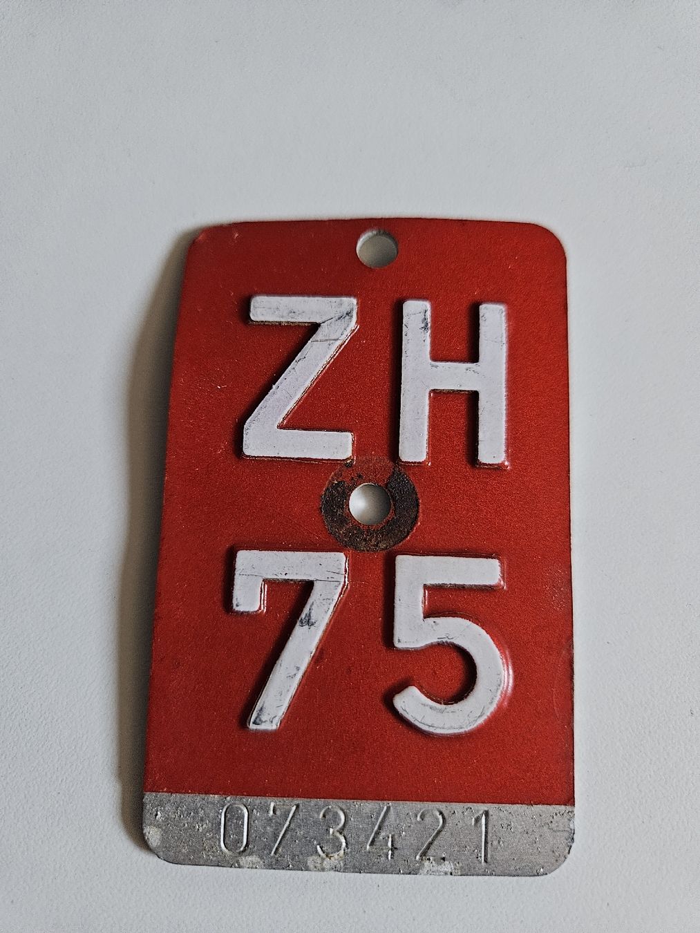 Schilder: Velonummer ZH 75 – Gebraucht aus Rheineck von Eulalia40